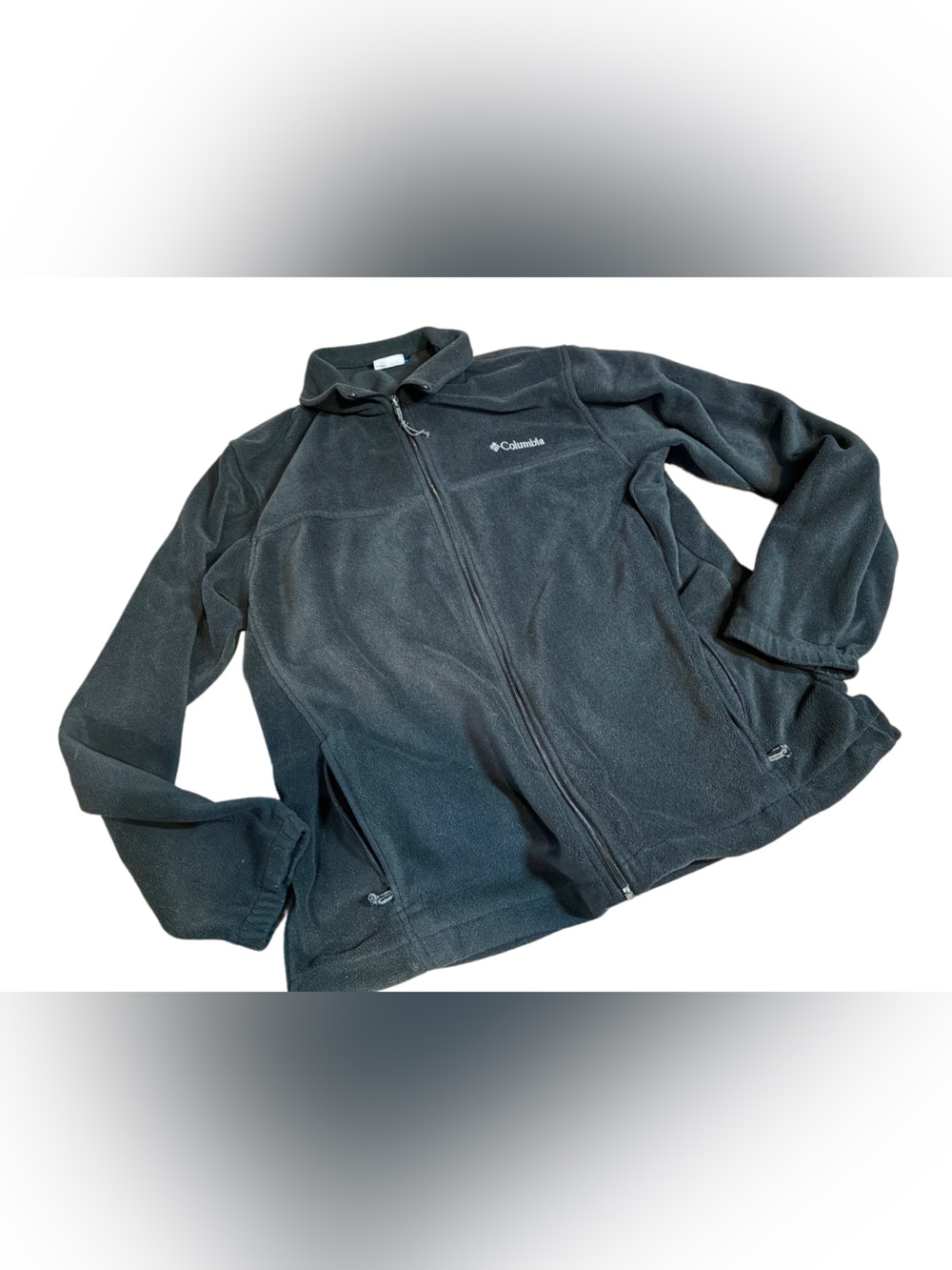 Columbia Men’s XL Black Zip-Up Fleece Jacket